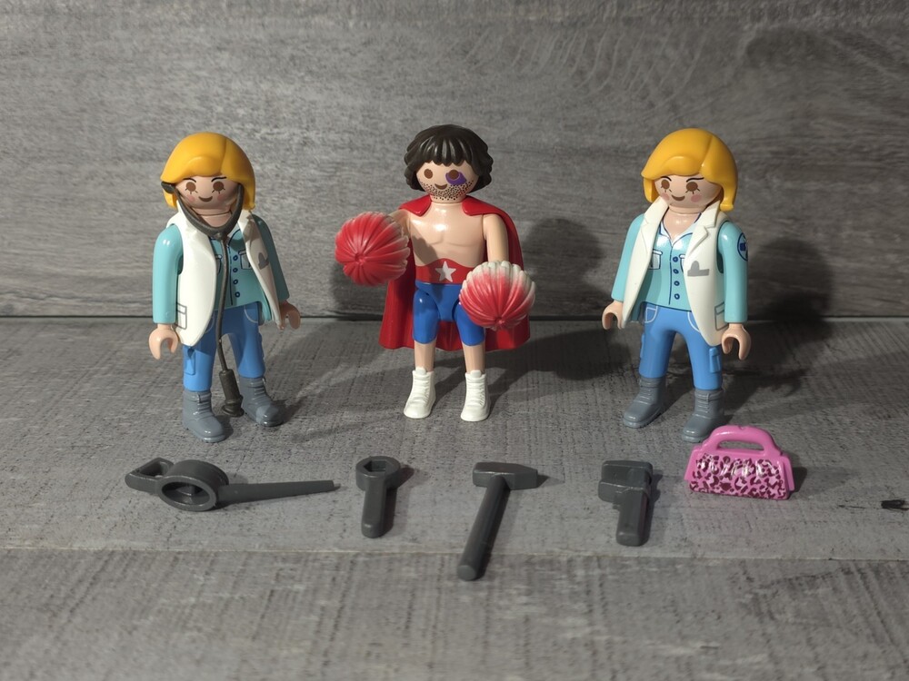 Playmobil Winner Boxer And Medical Professionals Doctors Figures Lot b219